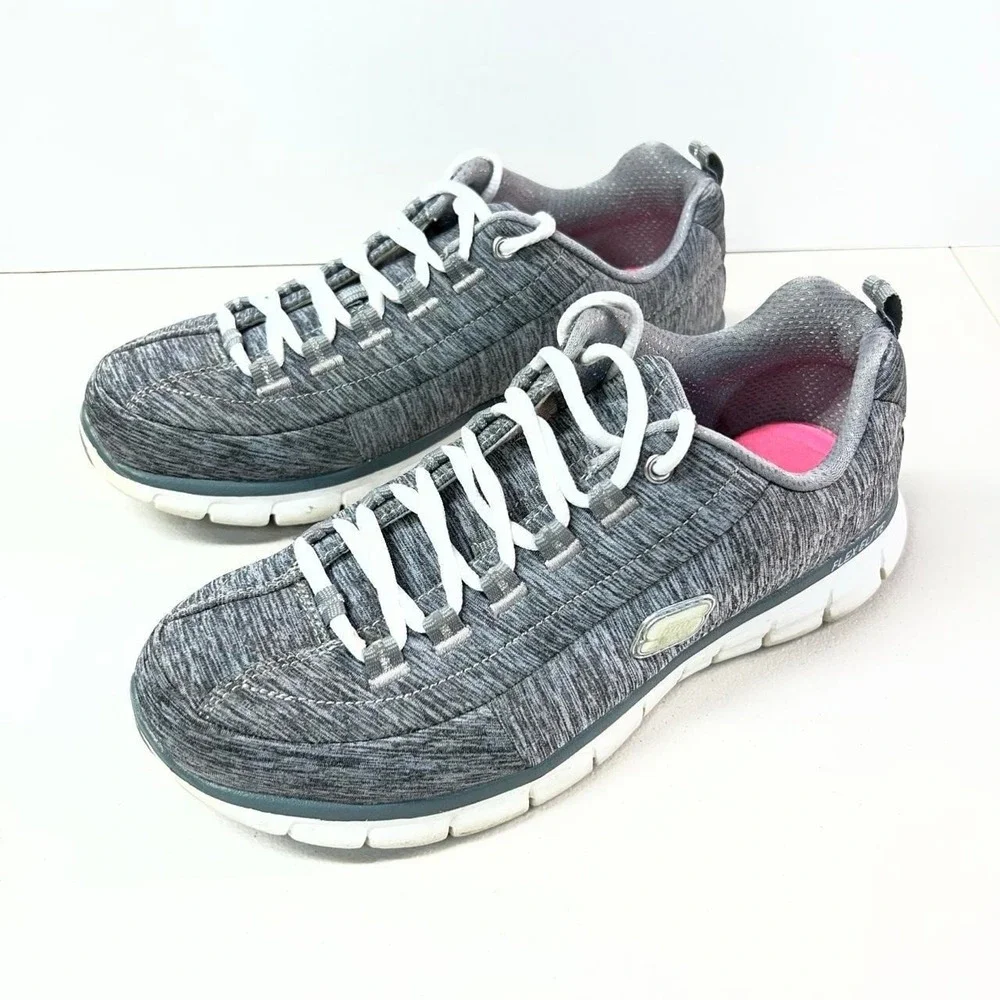Skechers Elite Flex Gray Walking Athletic Sneakers Women's Size 8.5